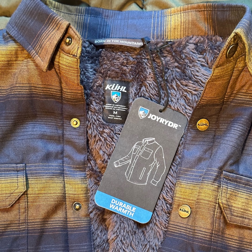 NWT KUHL Joyrydr Midnight Gold Jacket with Soft Fleece